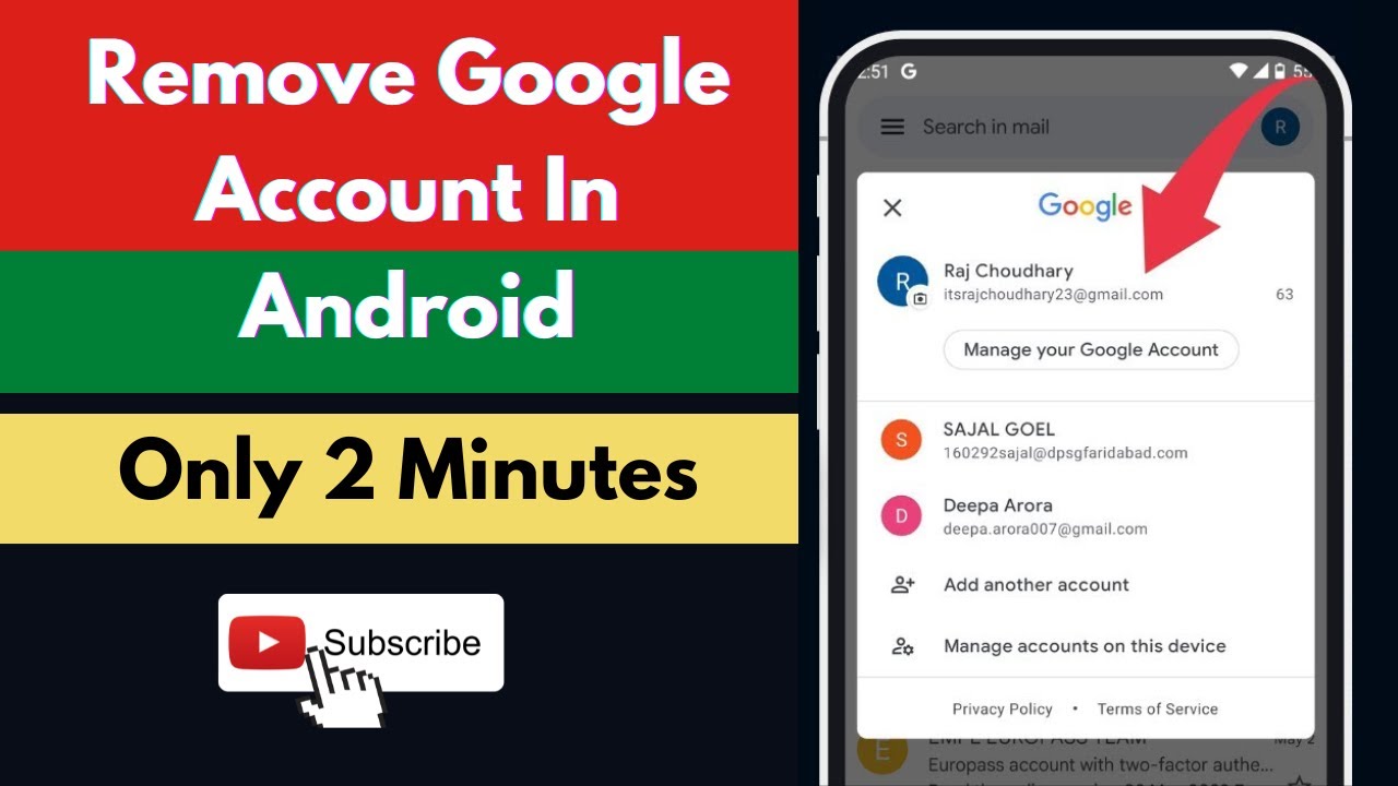 How To Remove Google Account From Android Phone | गूगल How To Remove Google Account From Android Phone | गूगल
