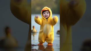 Bé Vịt Con Nhảy Múa Dudidamdam Trên Hồ Nước