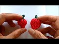 Rainbow Loom Strawberry 3D Charm - How to make with loom / bands