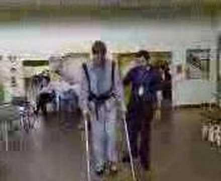 Walking with crutches