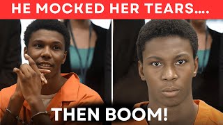 Teen Killer Laughs In Court, Taunts Victims Family Then The Judge Drops The Hammer
