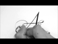 how to write in cursive fancy letters A B
