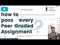 Pass Every Coursera Peer-Graded Assignment With 100 % Credit| 2020 |  Coursera Assignment | Coursera
