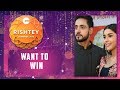 Adnan Khan & Eisha Singh Aka Kabir-Zara At Zee Rishtey Awards 2018