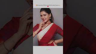 Samantha And Sobhita In White And Red Saree