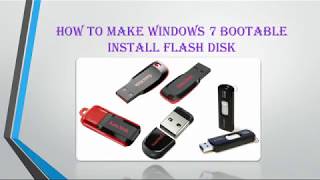 UMPLib - How To Make Windows 7 Bootable Install Flash Disk