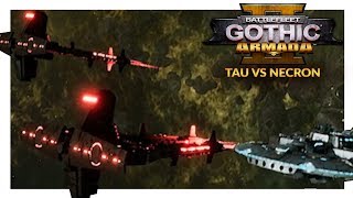 Battlefleet Gothic Armada 2 Tau Merchant Fleet Vs Necron 1V1 Gameplay Ranked Battle 37