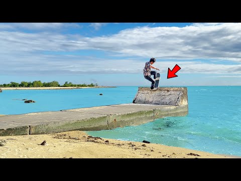 THIS SKATE SPOT GOES INTO THE OCEAN