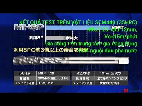 YAMAWA-JAPAN-MHSP-TARO cắt hiệu suất cao cho thép độ cứng trung bình đến cao