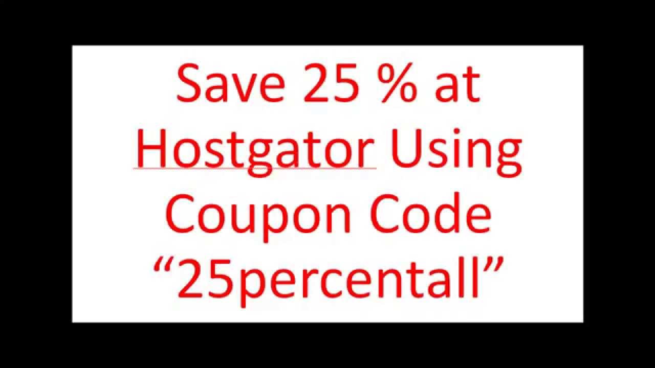 hostgator coupon 25 % off