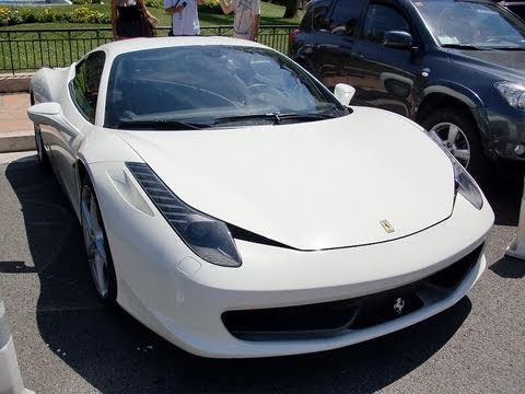 white Ferrari 458 Italia in Monaco