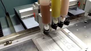 Pvc patches fast dispensing,Pvc logo production line,Microcomputer heating cooling machine