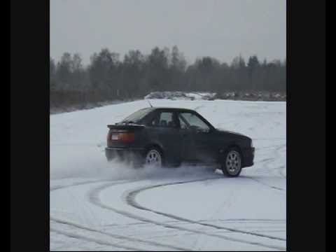 Audi S2 Subaru Impreza GT Drifting Snow Werneuchen 2010