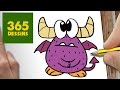 COMMENT DESSINER MONSTRE KAWAII ÉTAPE PAR ÉTAPE – Dessins kawaii facile