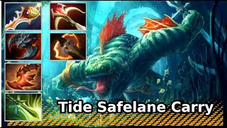 Tidehunter Safelane Carry Build Dota 2 New Meta Highlights