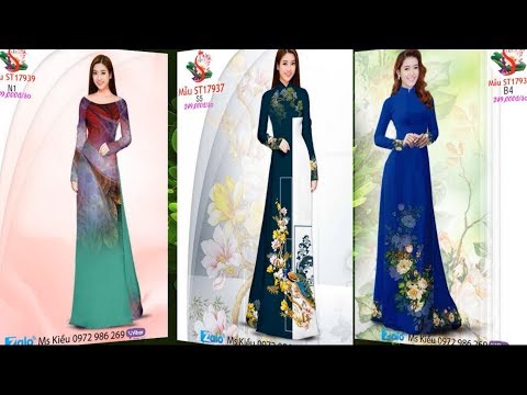 53 MẪU ÁO DÀI MÀU XANH TUYỆT ĐẸP THỜI TRANG & THANH LỊCH 2019 💝 Vải Áo Dài S