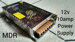 12 Volt 10 Amp Dc Power Supply Unboxing And Wiringहद म  Cctv Power Supply