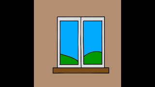 How To Draw Easy Window - Pencere Çizimi #draw #çizim #picture #resim #pencere