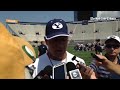 Byu coach bronco Mendenhall talks about scrimmage and Kurtz injury