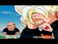 DBZ Kai - Krillin Throws Rock At Goku