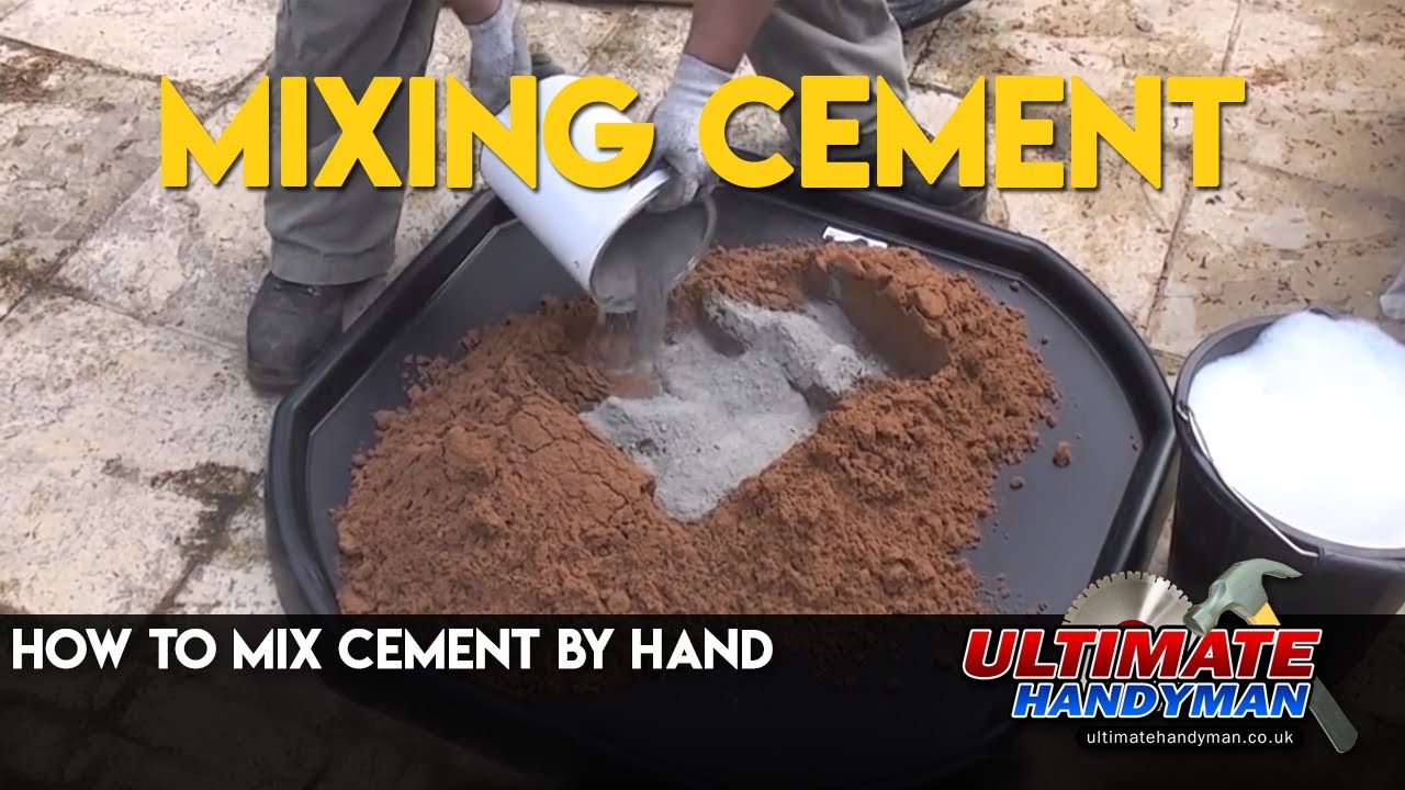 How to mix cement by hand - YouTube