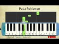 Pada Pahlawan - dengarlah dengar nyanyian gembira | not pianika