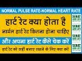 हार्ट रेट क्या होता है, नार्मल हार्ट रेट कितना होना चाहिए, Normal Heart Rate, Normal Pulse Rate