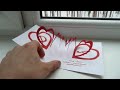 Linked Spiral Hearts - Valentine's Day Pop-up Card - Tips in description! Perfect DIY love gift