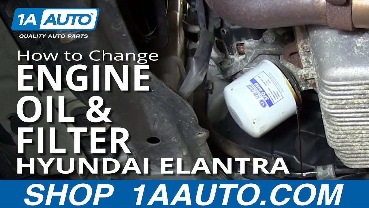 How To Change Engine Oil and Filter 2001-06 Hyundai Elantra 2.0L ...