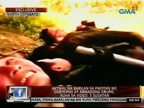 Aktwal na barilan sa pagitan ng gobyerno at armadong grupo, kuha sa