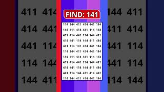 Can You Spot The Hidden 141? Number Grid Hunt
