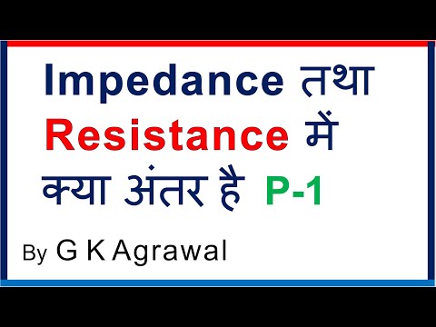 Impedance, Resistance & Reactance difference, in Hindi