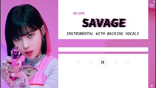 Aespa - Savage (Official Instrumental With Backing Vocals) |Lyrics|