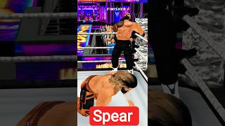 Roman Reigns Spear Seth Rollins