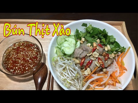 Cách làm bún thịt xào