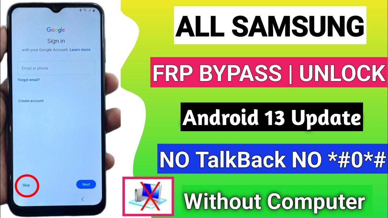 Samsung FRP Bypass 2023 Android 13 New Update | TalkBack Samsung FRP Bypass 2023 Android 13 New Update | TalkBack