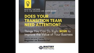 Improve Business Value Webinar with Scott Snider 20210211