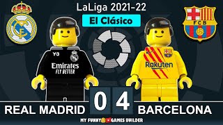 Real Madrid Vs Barcelona 0-4 El Clasico Laliga 2022 All Goals Highlights Elclasico Lego Football