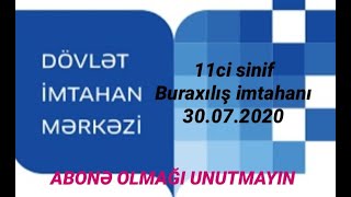 11Ci Sinif Buraxilis Imtahan Suallarinin Helli1-20 30.07.2020 Dərs Evi