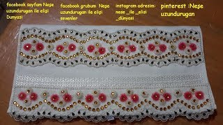 Havlu Kenarı Üzerine Organze Kurdele İle Havlu Kenarı Yapılışıvideolu Anlatımfiesta