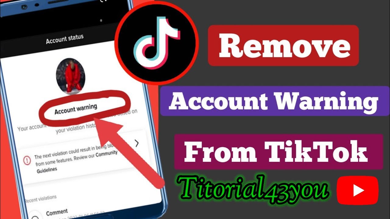 How to remove Tiktok account warning||Tiktok account How to remove Tiktok account warning||Tiktok account