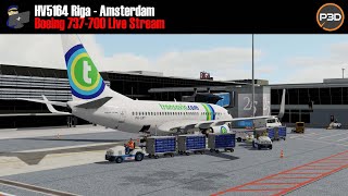 P3D V5 Pmdg 737-700 Riga - Amsterdam Hv5164 Vatsim