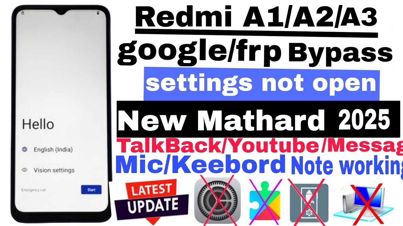All Redmi A1/A2/A3 google/frp Bypass :: settings All Redmi A1/A2/A3 google/frp Bypass :: settings
