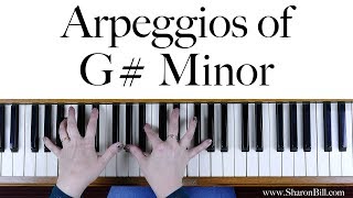 G Sharp Minor Arpeggios For Piano Hands Separately And Hands Together