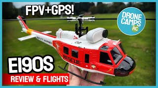 Eachine E190S Gps Military Scale Rc Helicopter - Review With Fpv