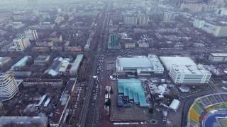 Видео Полет над Алматы. Пр.Абая. Almaty Towers. Театр Им. М.Ауэзова от Malikoff, проспект Абая, Алматы, Казахстан