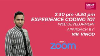 Experience coding 101 - Mr Vinod