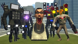 New Skibidi Toilet Bulldozer Vs New Mecha Traffic Light Man Boss Vs Titan Tv Man Army (Garry's Mod)