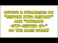 DevOps & SysAdmins: Do "service ntpd restart" and "ntpdate ＜ntp-server-ip＞" do the same work?