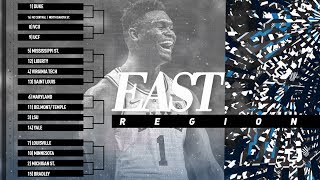 March Madness 2019 East Bracket Revealed